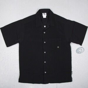 Rietveld USA Mens Large Black Surf Graphic Button Up Shirt The Green Room New